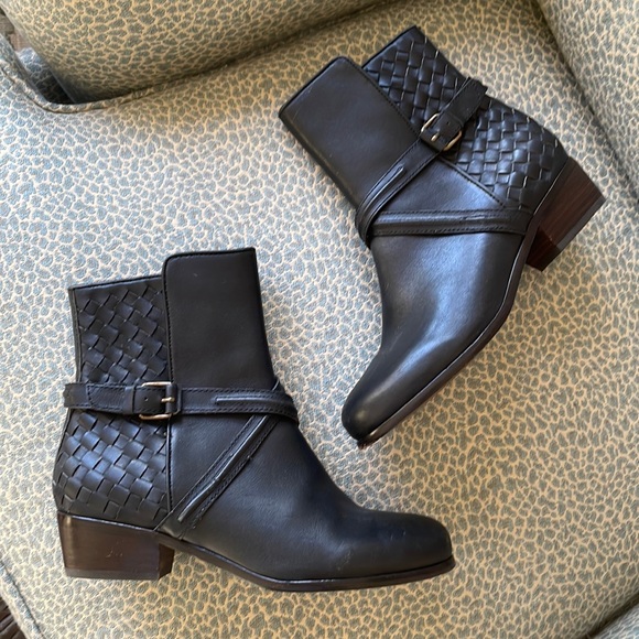 Joie Black Leather Jackson Boots 7.5 - Picture 1 of 11